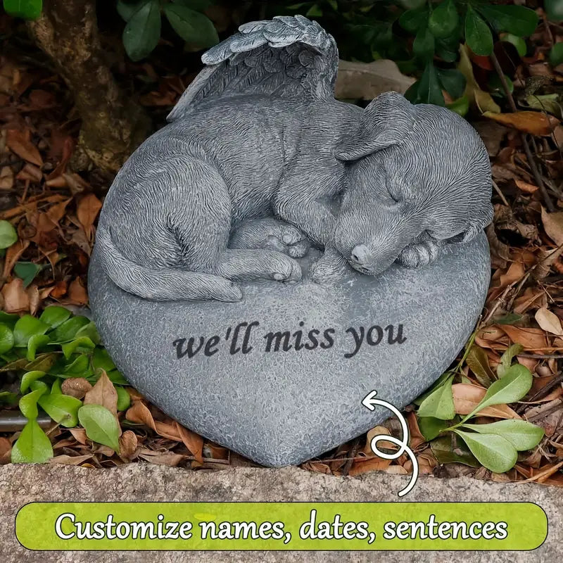 Angel Dog Memorial Stone