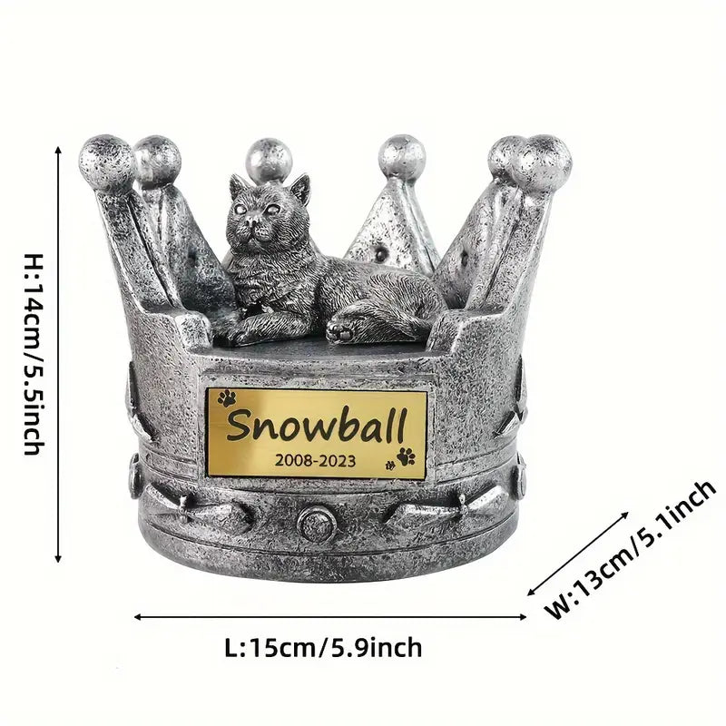 Crown Cat Urn