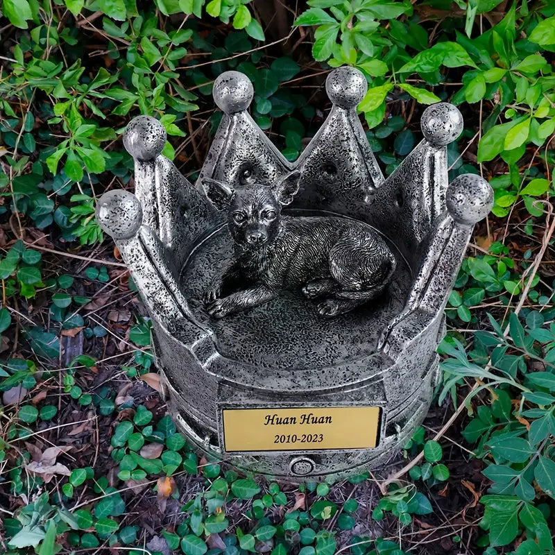 Crown Dog Urn
