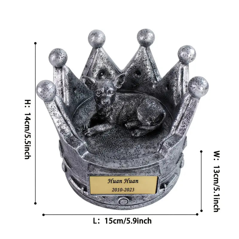 Crown Dog Urn