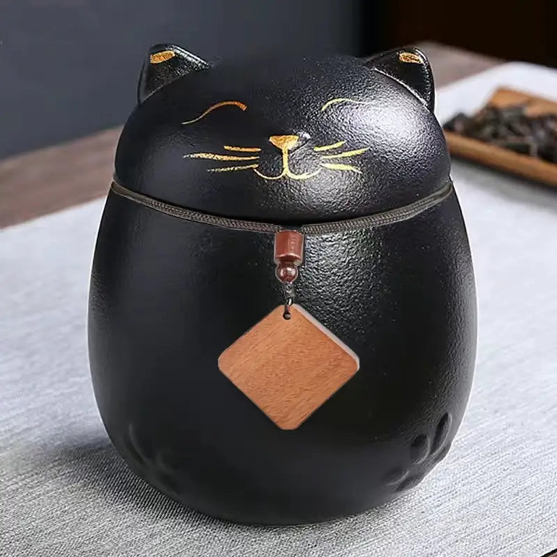 Custom Cat Shaped Ceramic Urn