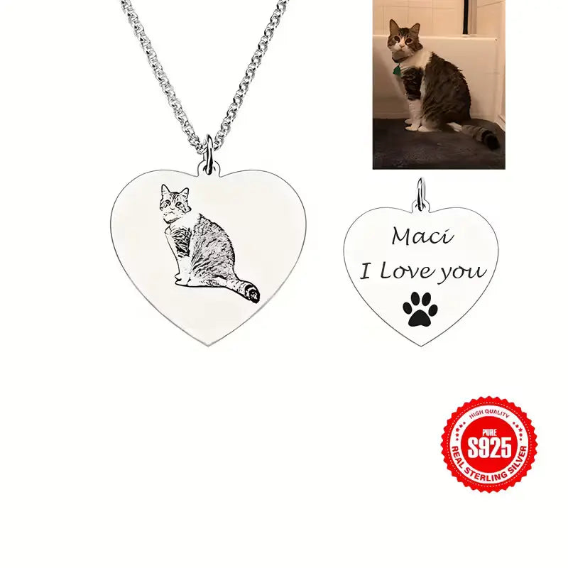 Custom Engraved Pet Memorial Necklace