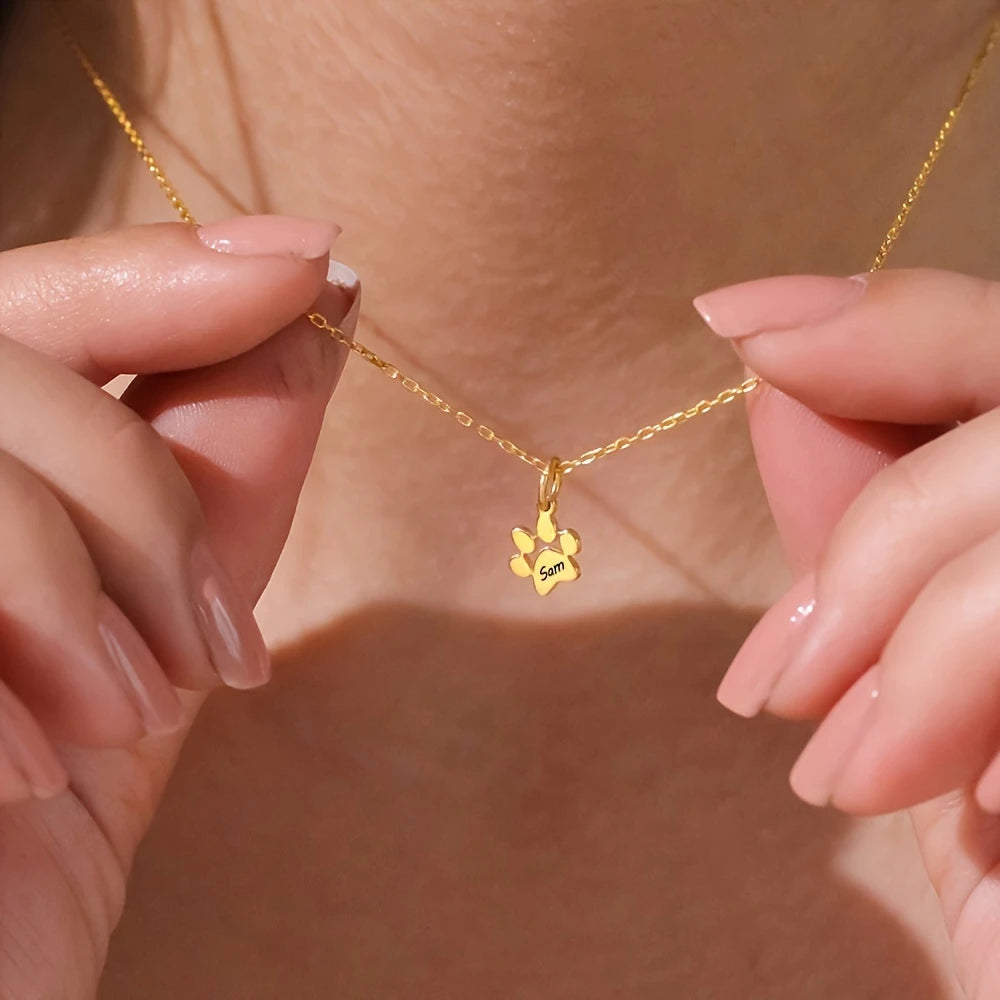 Custom Paw Charm Necklace