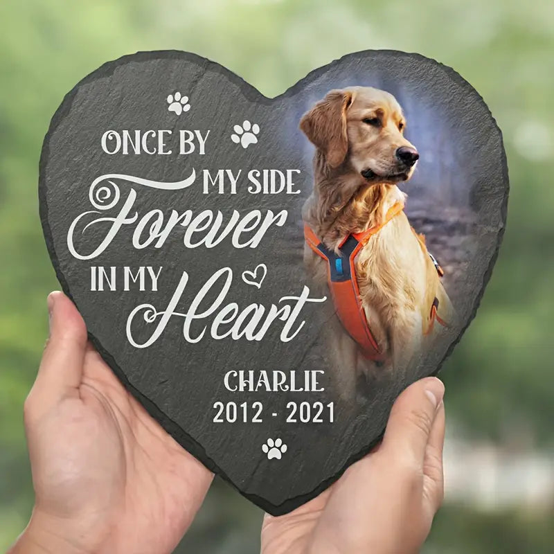 Heart-Shaped Slate Memorial
