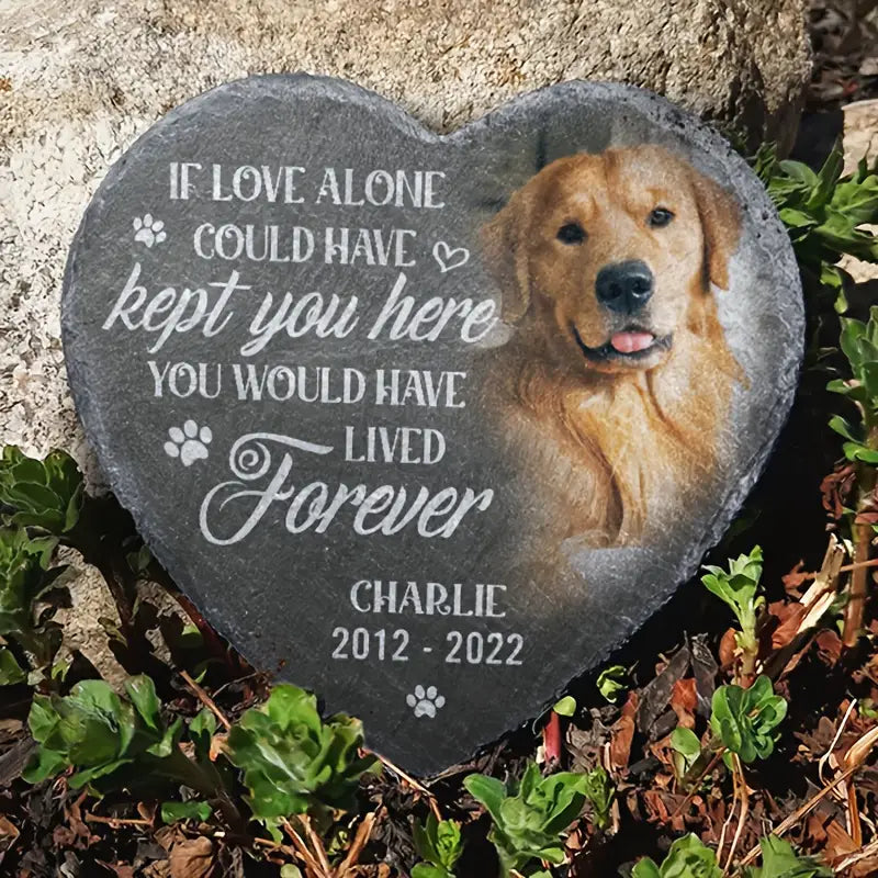 Heart-Shaped Slate Memorial