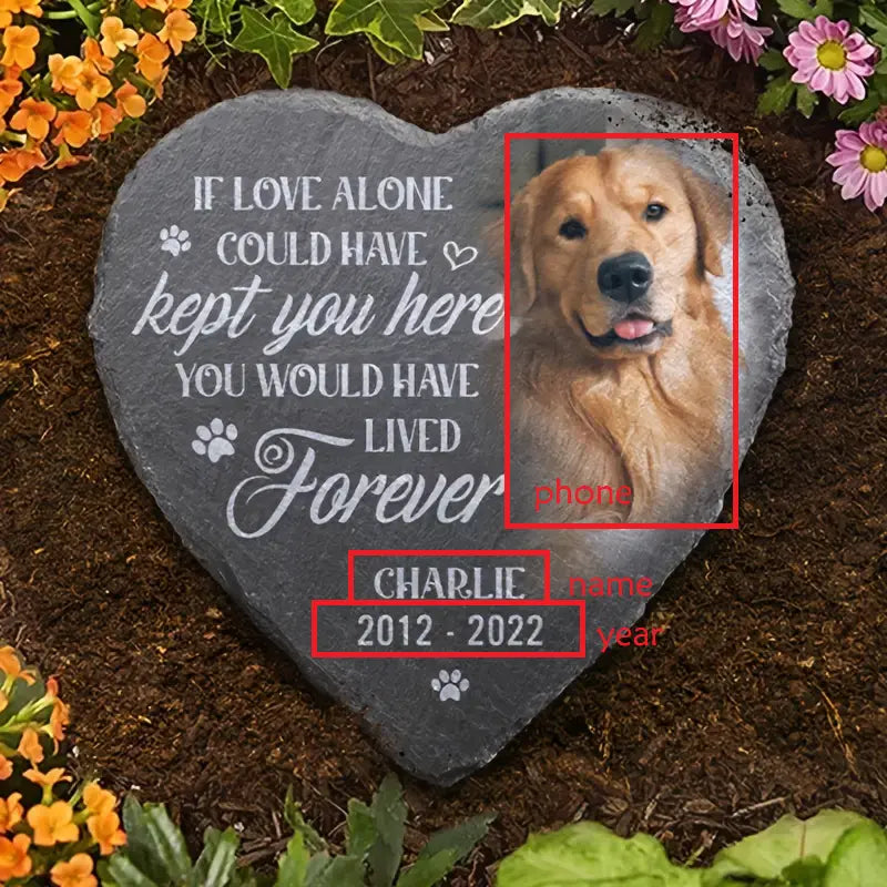 Heart-Shaped Slate Memorial