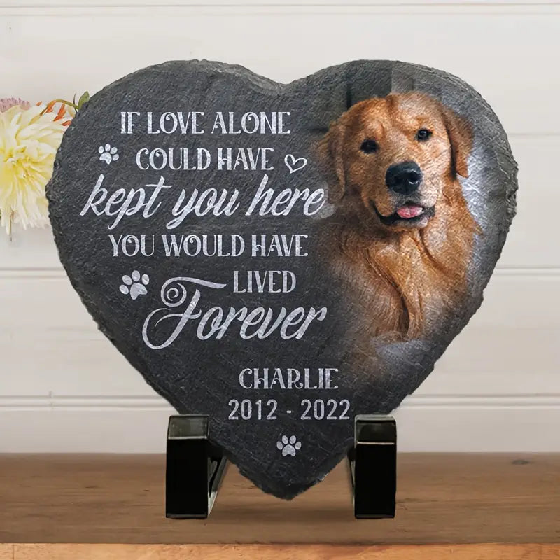 Heart-Shaped Slate Memorial