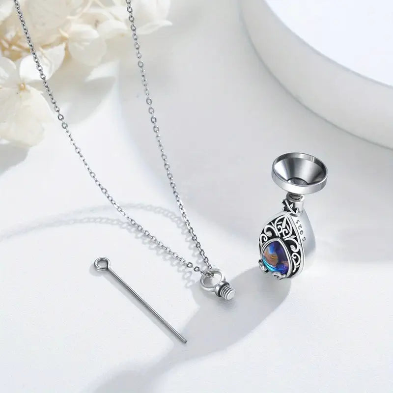 Moonstone Pet Urn Necklace