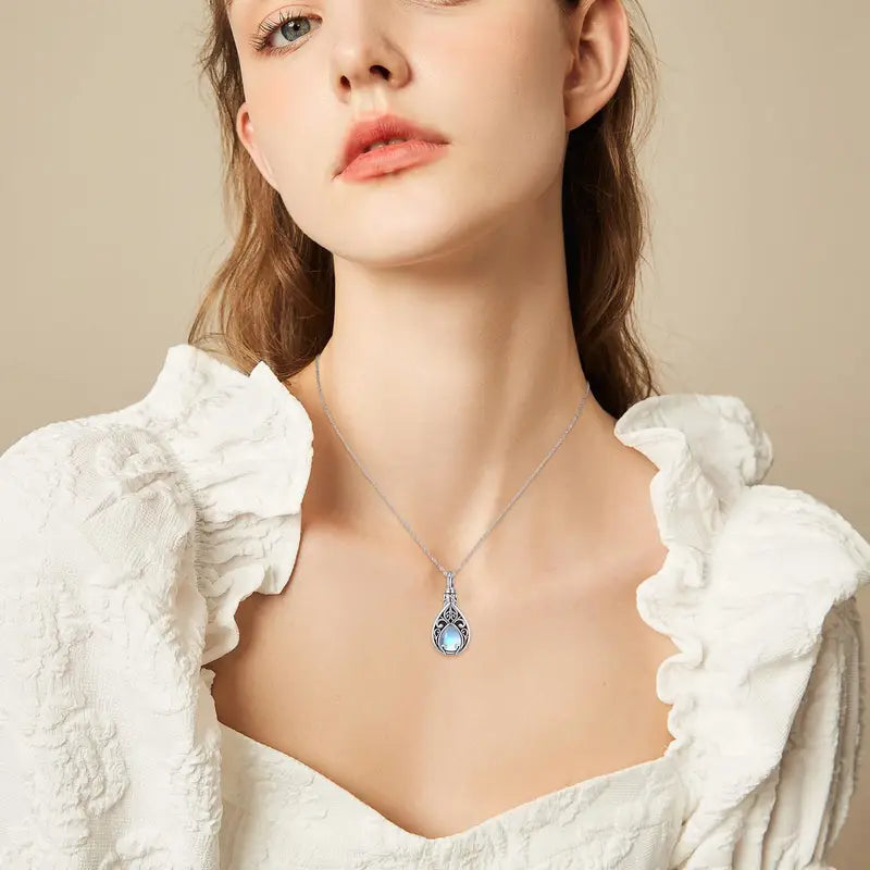 Moonstone Pet Urn Necklace