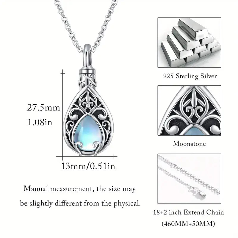 Moonstone Pet Urn Necklace