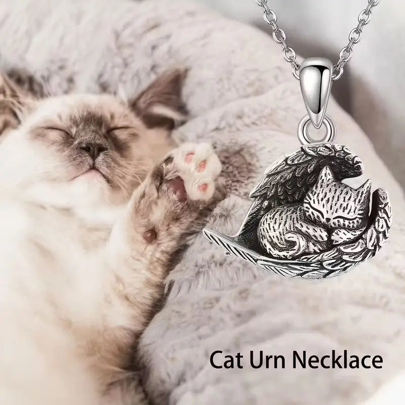 Sterling Silver Cat Necklace