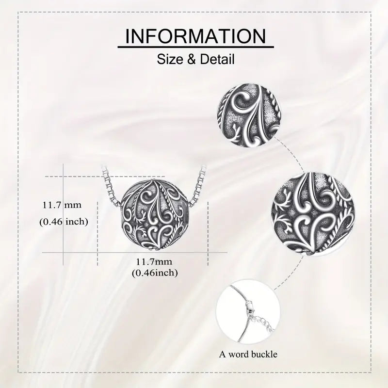 Sterling Silver Filigree Ball Pendant