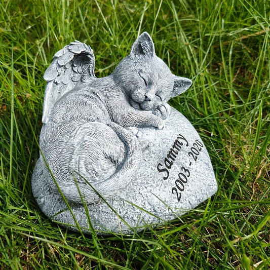 Gedenkstein für Engel und Katze