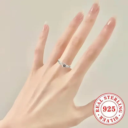 Animal Paw Print Heart Wing Ring