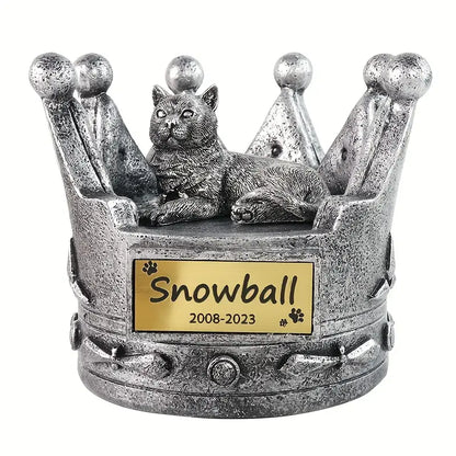 Crown Cat Urn