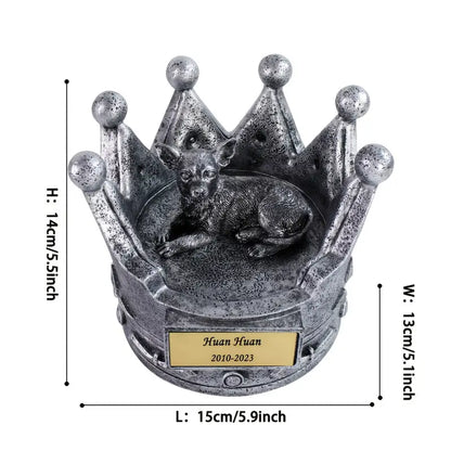 Crown Dog Urn