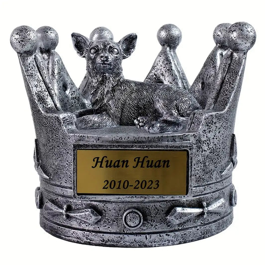 Crown Dog Urn