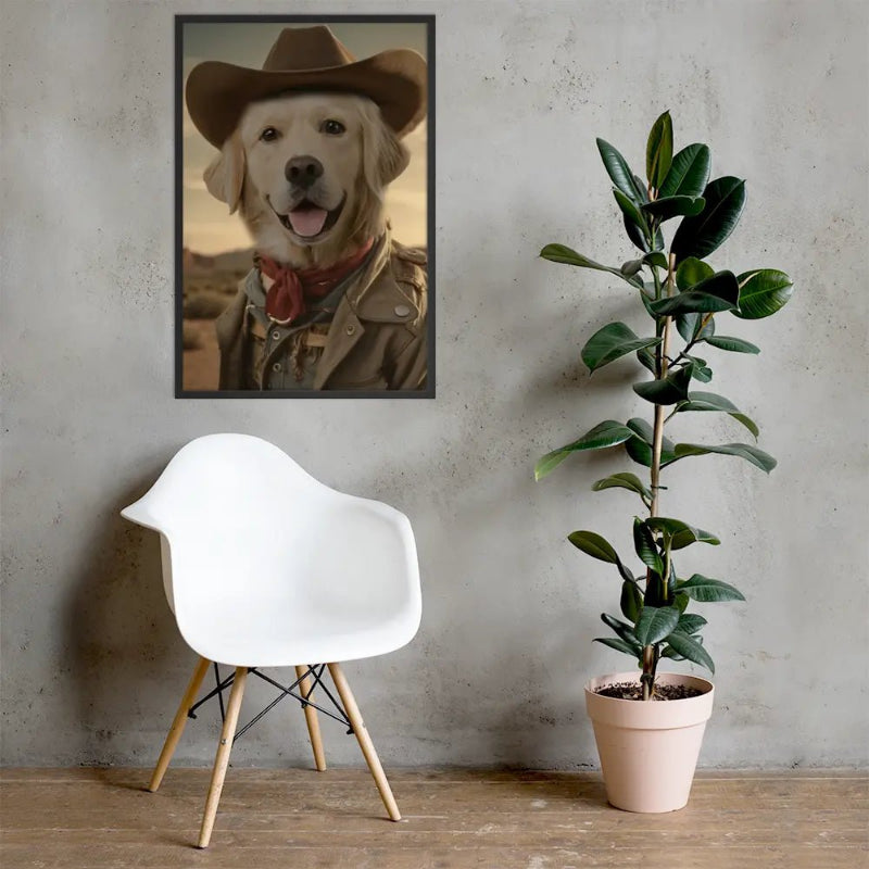 Custom Cowboy Pet Portrait - PET GALAXIES