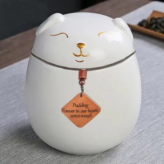 Custom Dog Shaped Ceramic Urn