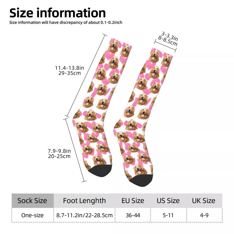 Custom Pet Portrait Long Socks - PET GALAXIES