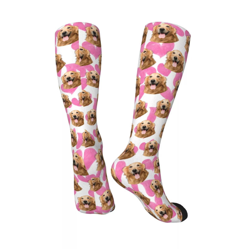 Custom Pet Portrait Long Socks - PET GALAXIES