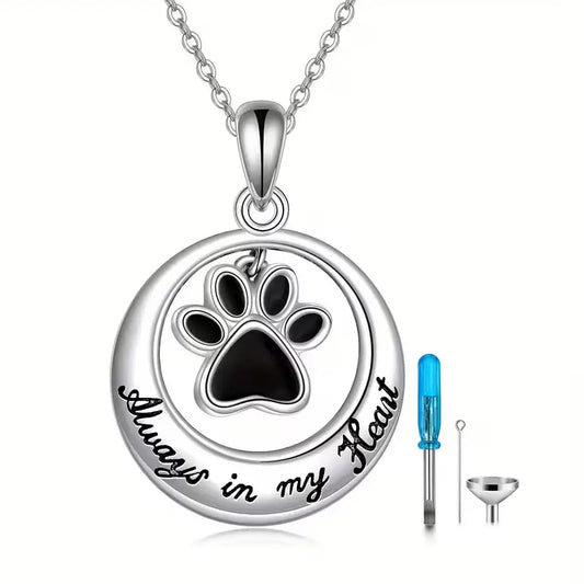 Paw Memorial Urn Necklace
