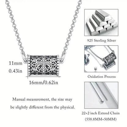 Sterling Silver Cross Urn Necklace
