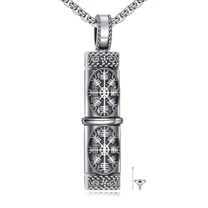 Viking Compass Urn Necklace