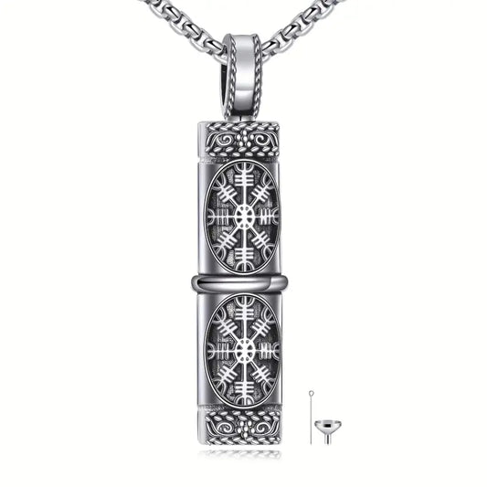 Viking Compass Urn Necklace
